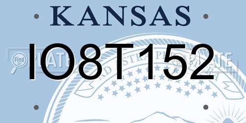 IO8T152 Kansas License Plate