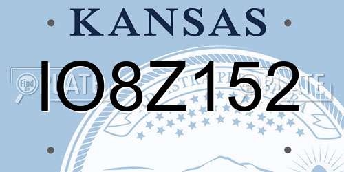 IO8Z152 Kansas License Plate