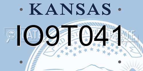 IO9T041 Kansas License Plate