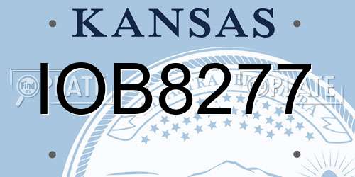 IOB8277 Kansas License Plate