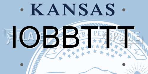 IOBBTTT Kansas License Plate