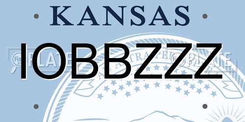 IOBBZZZ Kansas License Plate