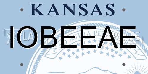IOBEEAE Kansas License Plate