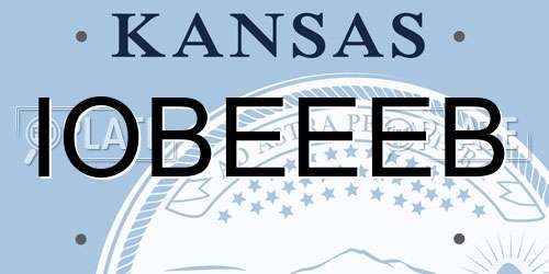 IOBEEEB Kansas License Plate