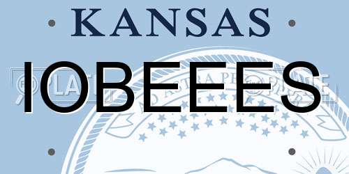 IOBEEES Kansas License Plate