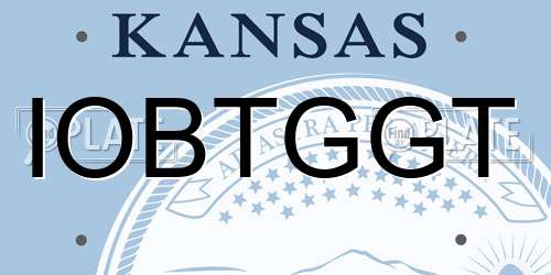 IOBTGGT Kansas License Plate