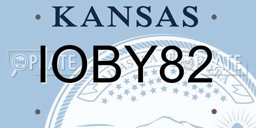 IOBY82 Kansas License Plate