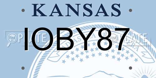 IOBY87 Kansas License Plate