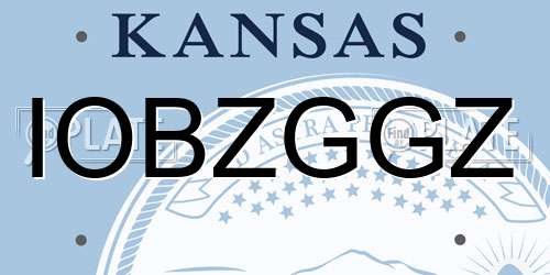 IOBZGGZ Kansas License Plate