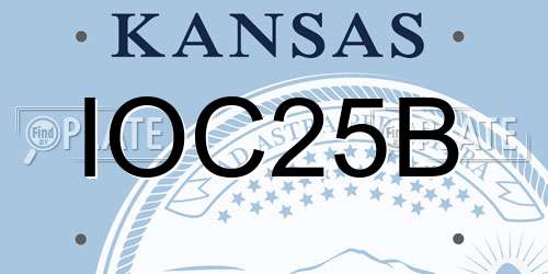 IOC25B Kansas License Plate