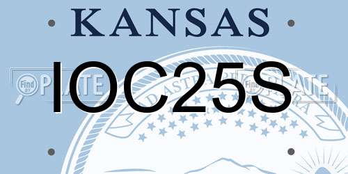 IOC25S Kansas License Plate