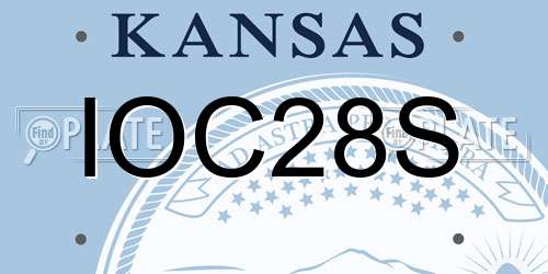 IOC28S Kansas License Plate