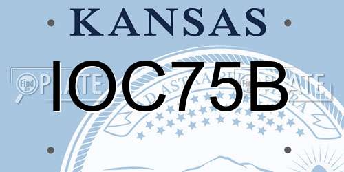 IOC75B Kansas License Plate