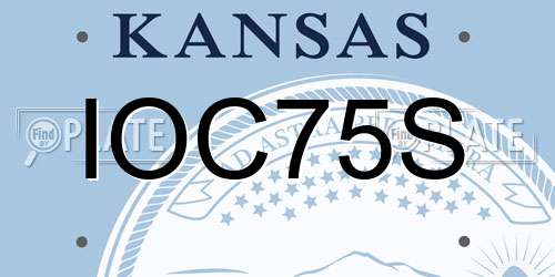 IOC75S Kansas License Plate