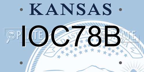 IOC78B Kansas License Plate