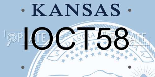 IOCT58 Kansas License Plate