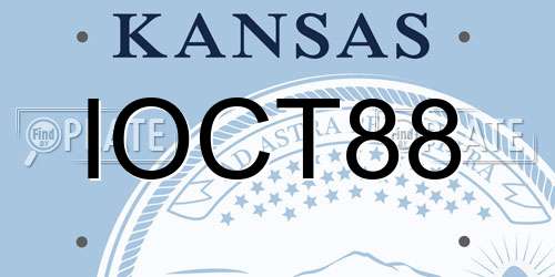 IOCT88 Kansas License Plate