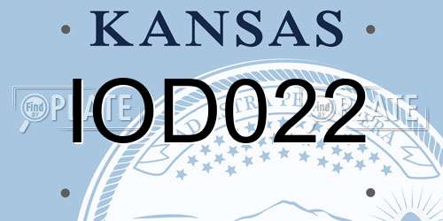 IOD022 Kansas License Plate