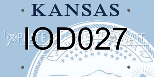 IOD027 Kansas License Plate