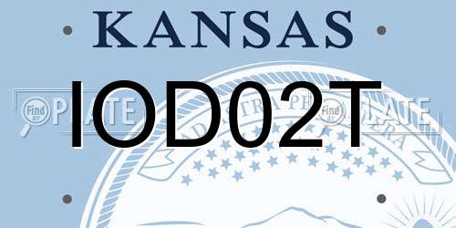 IOD02T Kansas License Plate