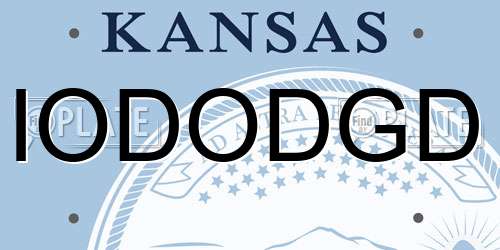 IODODGD Kansas License Plate