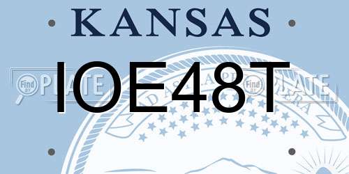 IOE48T Kansas License Plate