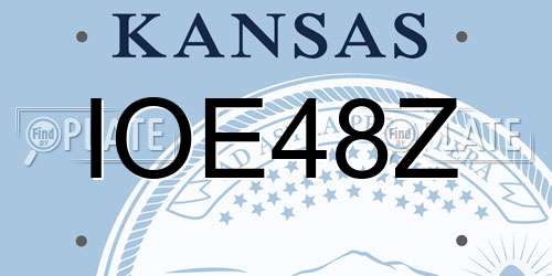 IOE48Z Kansas License Plate