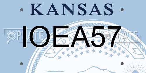 IOEA57 Kansas License Plate