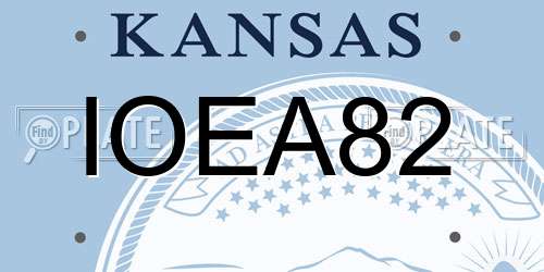 IOEA82 Kansas License Plate