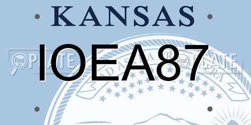 IOEA87 Kansas License Plate