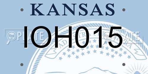 IOH015 Kansas License Plate