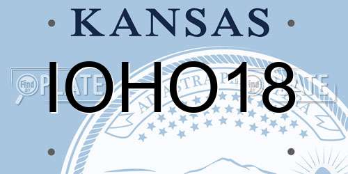 IOHO18 Kansas License Plate