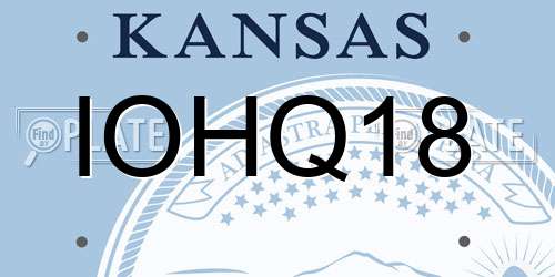 IOHQ18 Kansas License Plate