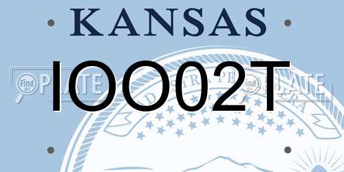 IOO02T Kansas License Plate