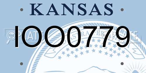 IOO0779 Kansas License Plate