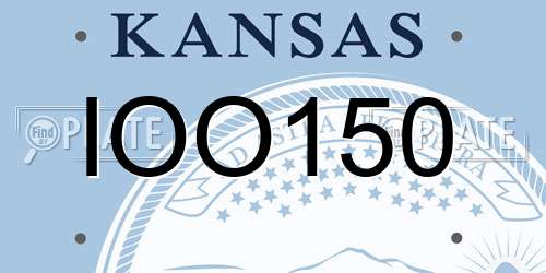 IOO150 Kansas License Plate
