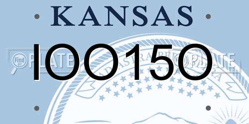 IOO15O Kansas License Plate