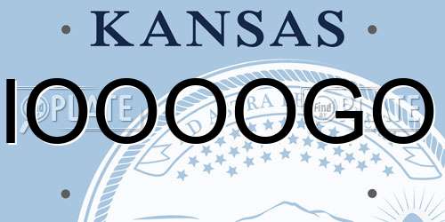 IOOOOGO Kansas License Plate