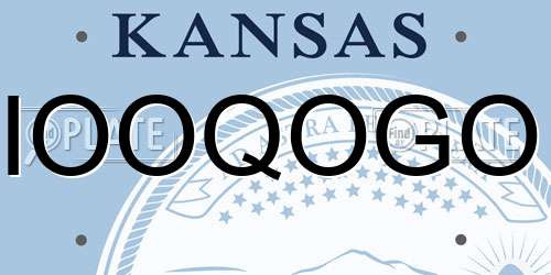 IOOQOGO Kansas License Plate
