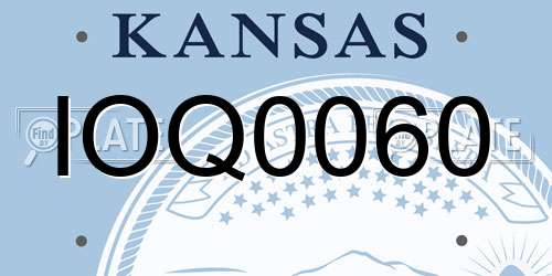 IOQ0060 Kansas License Plate