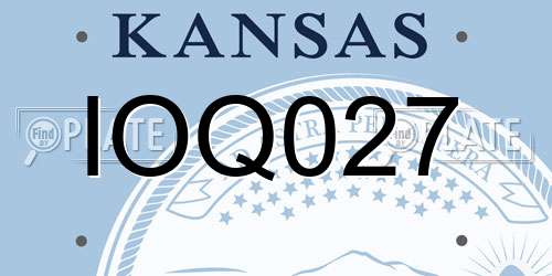 IOQ027 Kansas License Plate