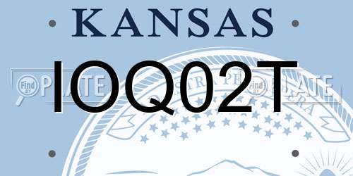 IOQ02T Kansas License Plate