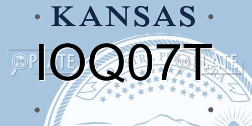 IOQ07T Kansas License Plate