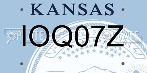 IOQ07Z Kansas License Plate