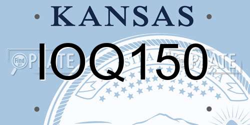 IOQ150 Kansas License Plate