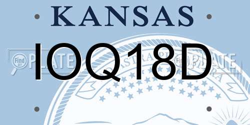 IOQ18D Kansas License Plate