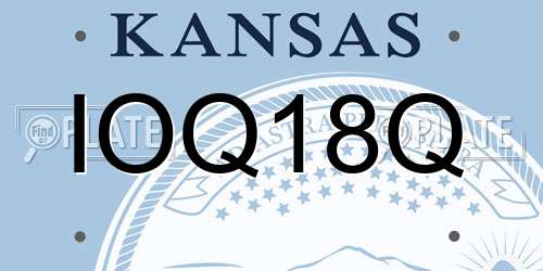 IOQ18Q Kansas License Plate