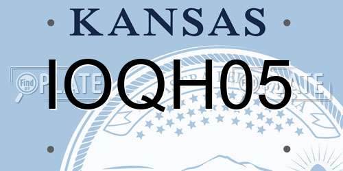 IOQH05 Kansas License Plate
