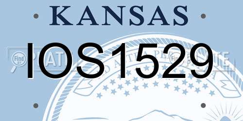IOS1529 Kansas License Plate