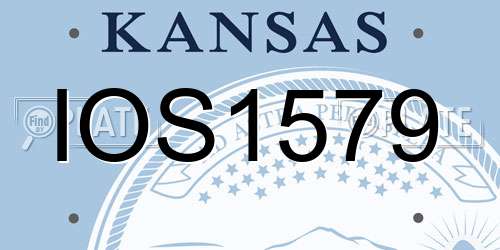 IOS1579 Kansas License Plate
